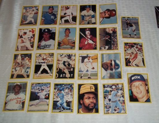 Unknown Early 1980s Topps Test ? Set Cards Stickers? Thin Stock Very Scarce Uncatalogued Stars HOF