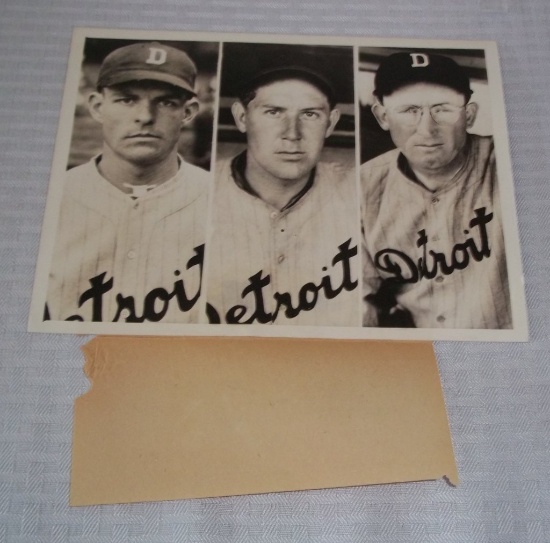 Vintage Original 1934 World Series Detroit Tigers Trio Pitchers Type 1 Photo Very Rare  8x10 B/W