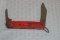 Schrade Walden Pocket Knife Orange Handle 2 Blade Made In USA NY Stainless Steel Paratrooper