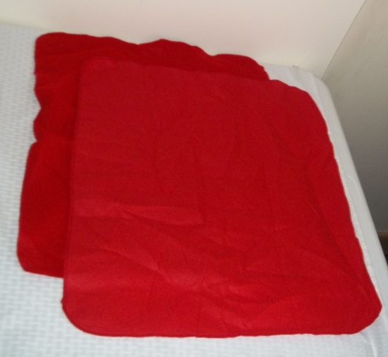 Two Red Felt Cutco Dealer Sheets For Display Rare Employees Only 19 x 23'' Great To Store Yours