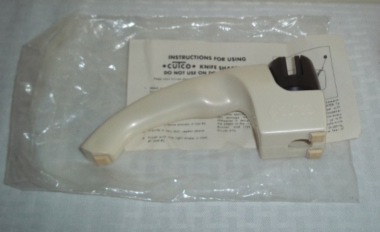 Cutco #80 Knife Sharpener w/ Bag Instructions Pearl White