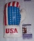 Jake LaMotta Autographed Vintage USA Flag Boxing Glove Raging Bull Rare JSA COA