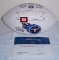Autographed Signed FS Logo Football 2011 NFL Draft 8 Pick JAKE LOCKER Titans COA Full Size