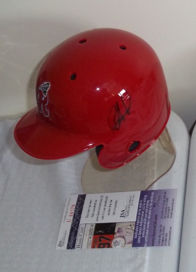 Ryan Howard Autographed Mini Reading Phillies Minor League Baseball Helmet JSA COA Rookie Signature