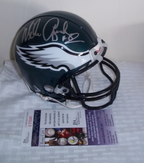 Mike Quick Autographed Mini NFL Football Helmet Philadelphia Eagles JSA COA