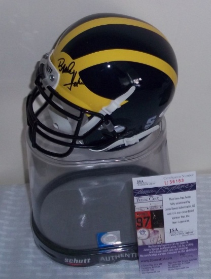 JSA COA Autographed Mini Michigan Helmet Coach Brady Hoke Football Signed Wolverines Big Ten