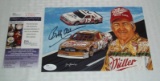 Bobby Allison Autographed Small Postcard Photo NASCAR JSA COA HOF #2 Miller Beer Advertising Promo