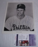Vintage Dallas Green Phillies Manager Autographed 8x10 B/W Team Issue Photo 1960s? JSA COA Rare 1/1?