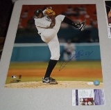 Dontrelle Willis Autographed 16x20 Photo Marlins JSA COA w/ NL ROY Inscription MLB