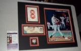 Cal Ripken Jr Autographed 8x10 Photo Matted Display 3,000 Hits w/ Ticket & Pin & Decal Orioles JSA