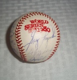 1980 World Series Baseball ROMLB Team Signed 18 Phillies JSA COA Green Schmidt Bowa Maddox Luzinski