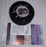 Autographed NHL Hockey Puck JSA COA Flyers Simon Gagne