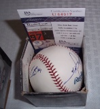 Autographed ROMLB Baseball Dual Signed Orioles Jason Johnson & Jack Cust JSA COA