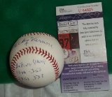 Autographed ROMLB Baseball Mickey Vernon w/ Stats Inscription JSA COA Senators