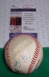 Autographed ROMLB Baseball Whitey Herzog Lots Of Good Luck Inscription Cardinals Manager JSA COA
