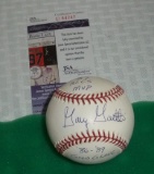 Autographed ROMLB Baseball Gary Gaetti Stat Ball Inscriptions Twins Cardinals JSA COA Rare Low Pop