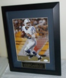 Andrew Luck Autographed 8x10 Photo Matted Framed Display Colts NFL Football JSA COA