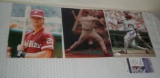 3 Diff Autographed 8x10 Phillies Photos Seldom Seen Charlie Hayes JSA Curt Schilling Randy Ready