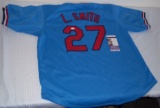 Autographed MLB Baseball Jersey Powder Blue 1980s Cardinals Lonnie Smith Inscription JSA COA Custom