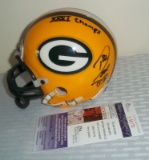 JSA COA Autographed Mini PACKERS NFL Football Helmet Don BeeBe Super Bowl Inscription Signed