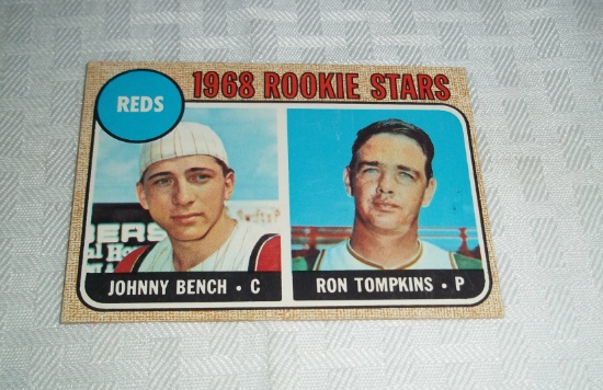1968 Topps Baseball #247 Johnny Bench Reds Rookie RC HOF Solid Card
