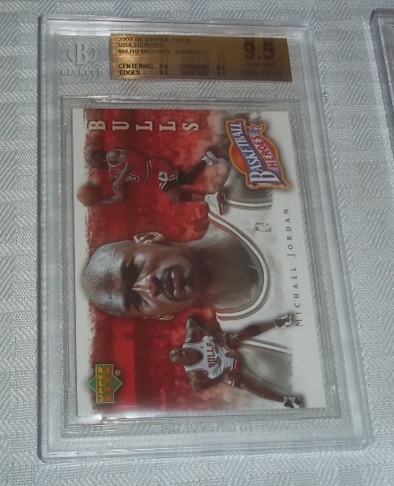 2007-08 Upper Deck Michael Jordan Heroes Card Beckett GRADED BGS 9.5 GEM MINT Bulls HOF