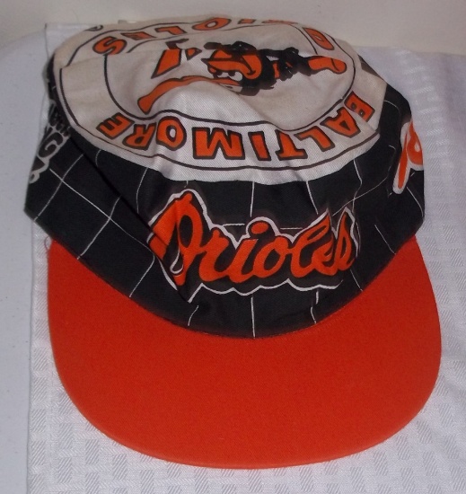 Vintage 1980s SGA Baltimore Orioles Painter's Cap Hat O's Ripken Era Burger King Promo