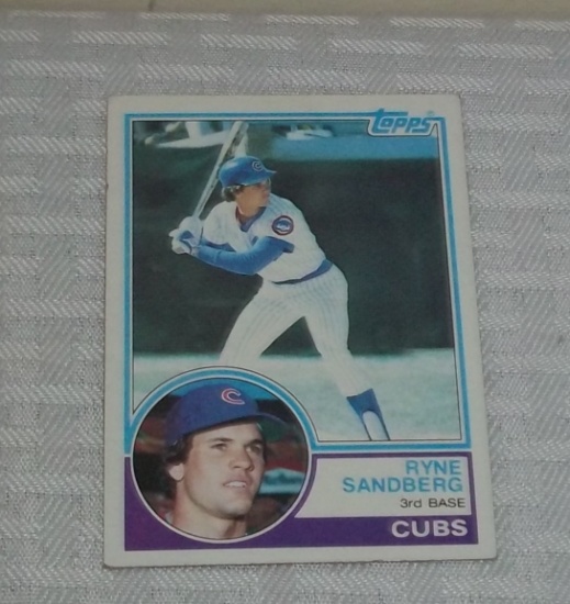 1983 Topps Baseball Ryne Sandberg Rookie Card RC Cubs HOF