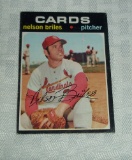 1971 Topps Baseball Card Error Blank Back Rare Nelson Briles Cardinals