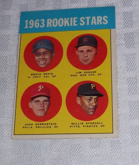 1963 Topps Baseball Willie Stargell Rookie Card RC HOF Pirates