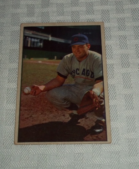 1953 Bowman Color Baseball Card #7 Harry Chiti Cubs