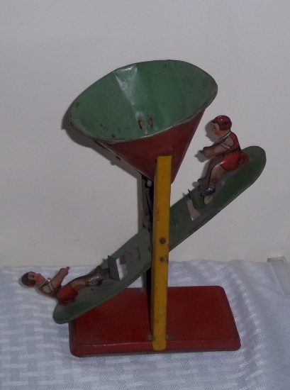 1930s Pre War Tin Litho See Saw Sand Toy Rare