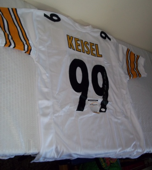 Brett Kiesel Fear Da Beard Signed Autographed Steelers NFL Football Jersey Total Sports COA