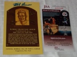 Bob Lemon Autographed HOF Postcard Cubs JSA COA