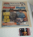 Cecil Fielder Autographed Signed Baseball Weekly Newspaper JSA COA Tigers Yankees Cover Only