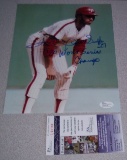 Phillies Lonnie Smith Autographed Signed 8x10 Photo 1980 WS Champs JSA COA