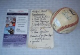Multi Signed ROMLB Baseball Mike Shannon Bobby Brown Todd Zeile George Pfister Pagnozzi ++ JSA COA