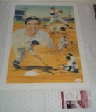 Phil Rizzuto Yankees 14x20 Autographed Signed Lithograph Print JSA COA