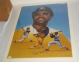 Reggie Jackson 20x25 Autographed Signed Lithograph Print Yankees JSA COA