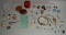 Misc Vintage Jewelry Bag Lot Parts Pieces Bracelet Costume Old Ring Box