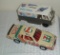 2 Vintage Plastic Cards Built NASCAR 1:24 Model Kyle Petty & All Star Dairies Superman Truck Bank