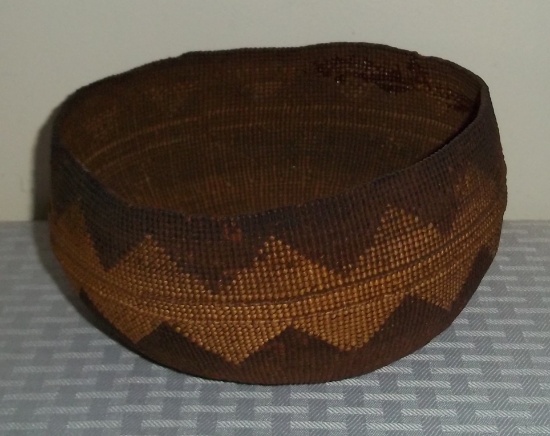 Old Antique Early Hand Woven Made Mexican Mexico Weave Bowl Rare Early Primitive Pre 1900s