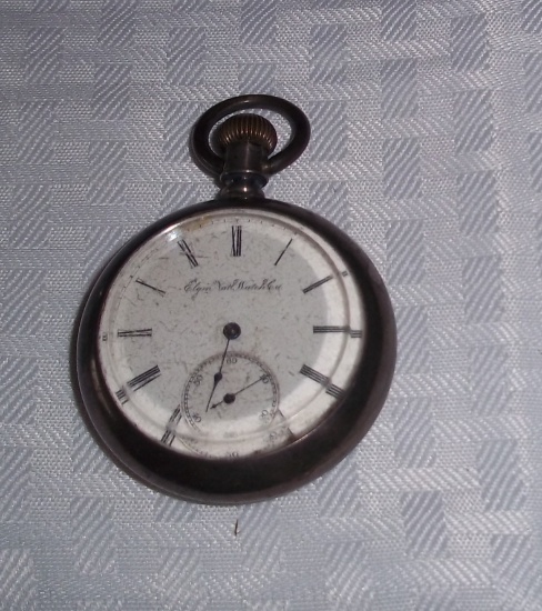 Old Vintage Antique Pocket Elgin Natl Watch Co w/ Seconds Dial Late 1800s Early 1900s