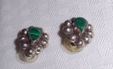 Vintage Antique Jewelry Earrings Pair Set Marked On Back Mexico T5-60 Sterling Silver 925