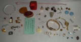 Misc Vintage Jewelry Bag Lot Parts Pieces Bracelet Costume Old Ring Box