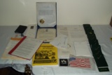 Lot Of Military Special Papers Certificates Memo Books Pads U.S. Government Seals