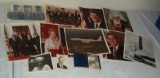 Vintage Presidential Photos 8x10 Lot Cabinet & Space Launch Stuck Together & Small Candid Military