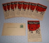 Vintage Tractor Advertising Spring Tonic Trade Cards Watertown NY Dealer Postcard Washington Stamp