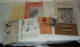 Vintage Ephemera Lot Advertising Brochures Dealer Paperwork Lot #4 Sawmobile Pigeon News Alaska Fuel