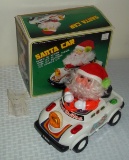 Vintage 1984 Woolworth Taiwan Santa Car Battery Operated Op Works Well w/ Box Christmas